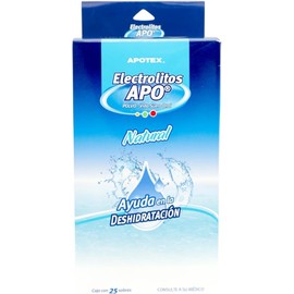 Electrolíto Apo en Polvo Sabor Natural-25 Sobres de 27.9g- Hidratación Rápida y Equilibrio de Electrolitos