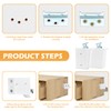 4 Pcs Cabinet Suspension Fittings Hangers, Hanging Bracket Wall Mounting,