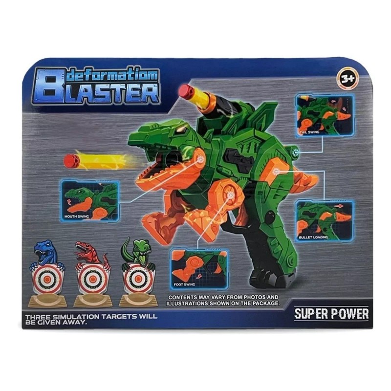 Rm Regalomex Pistola De Juguete Con Forma De Dinosaurio, Lanza