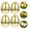 Totority 12 Pack Plastic Golden Easter Eggs Fillable Reusable for