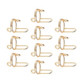 Harilla 10pcs Nail Rings No Glue Removable Press On Nails DIY Gift for Women Nail Rings for Acrylic Nails Halal Nail Rings Set Gold