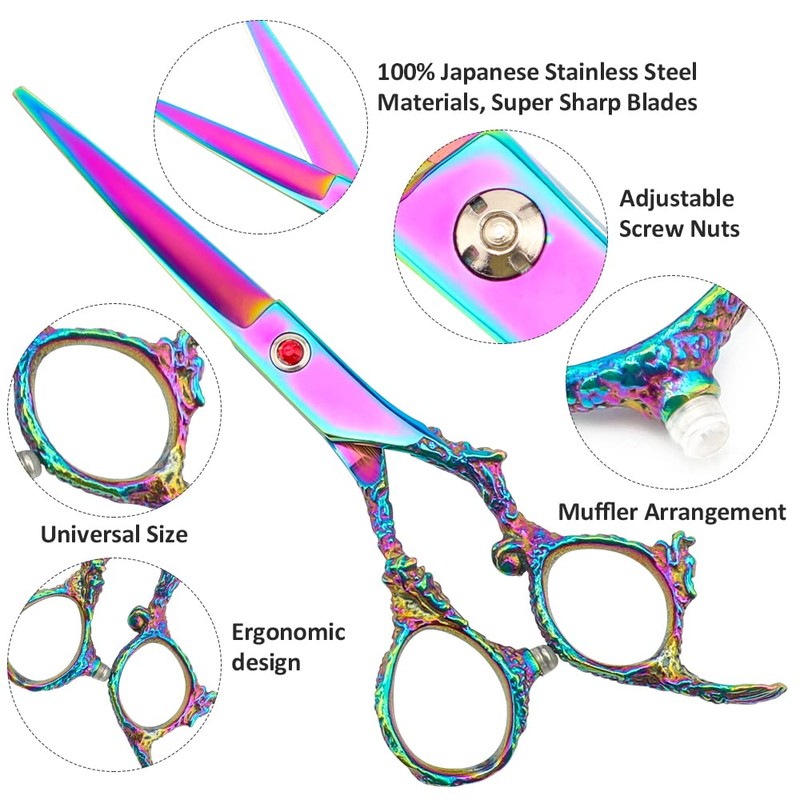 Professional Hair Cutting Scissors Sets Multifunctional Thinning Scissors Straight Shears