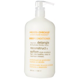 Mixed Chicks Detangling Deep Conditioner - Softens, Moisturizes & Detangles Straight or Curly Hair, 33 fl.oz