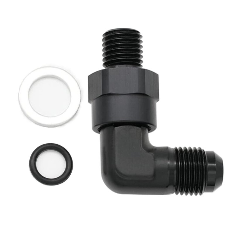 High Flow Radius 90 Degree Aluminum 6AN Male Flare to