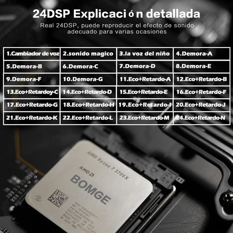 BOMGE 6 Channel mini DJ Audio sound mixer console with