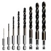 Drill Bit Set, 8-Piece Set, Universal Type, Hex Shank Drill,