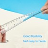 KEWAYO 5 Pieces Plastic Ruler, Clear Ruler Transparent Straight Ruler