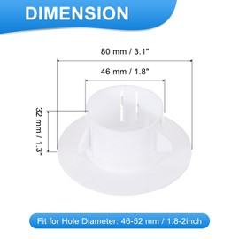 PATIKIL Round Air Vent 2" (46mm), ABS Vent Cover Louver Grille Vent Fit for 1.8-2" Hole for Bathroom Office Kitchen Bedroom Ventilation, White