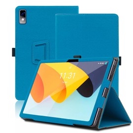 Case for BYYBUO SmartPad A10_L 10.1 inch, BYYBUO SmartPad A10_L Tablet Case, Folding Stand Protective Cover with Pencil Holder and Wrist Strap, Full Protection. (Light Blue)