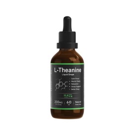 MAYN L-Theanine Liquid Drops – Natural Relaxation, Stress Relief & Focus Support Supplement – 200mg Vegan, Non-GMO, Clean Formula for Calm Mood & Mental Clarity – 60ml