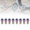 RISK 8Pcs Mountain Bike Pedal Bolts Titanium Alloy Anti Slip