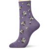 Fukusuke Women's Bouquet Pattern Socks, Set of 2, natural purple