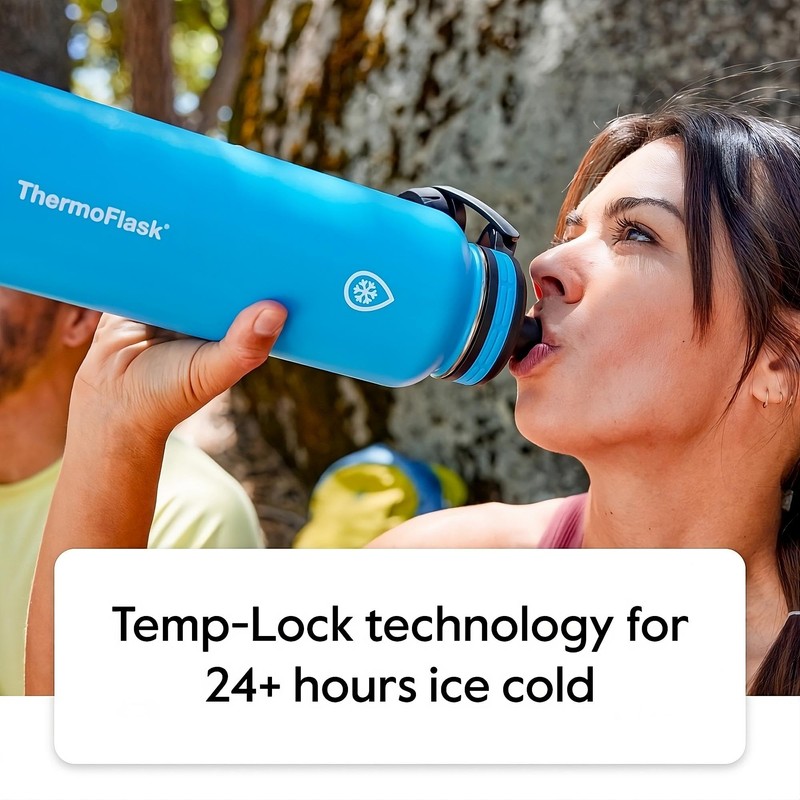 ThermoFlask 24 oz Double Wall Vacuum Insulated Stainless Steel Water