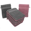 10 Piece Set Wash Mitts Premium, Colour: old rose and