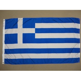 Annin Flagmakers 193011 Nylon SolarGuard NYL-Glo Greece Flag, 4 x 6'