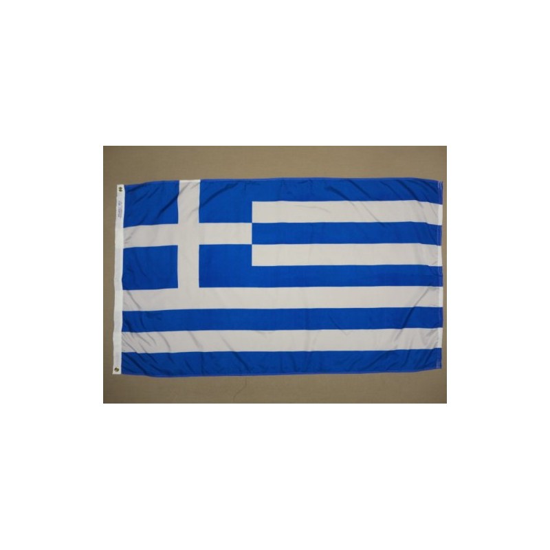 Annin Flagmakers 193011 Nylon SolarGuard NYL-Glo Greece Flag, 4 x