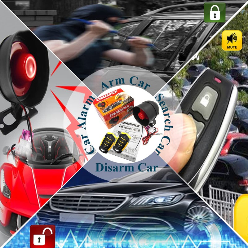 CHADWICK Car Horn Siren Alarm,Universal Car Alarm Security Protection System