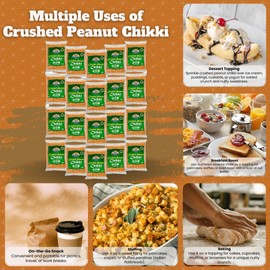 Rani Crushed Peanut Chikki (Brittle Candy) 3.5oz (100g) x Pack of 20 ~ All Natural | Vegan | No colors | Gluten Friendly | Kosher | Indian Origin
