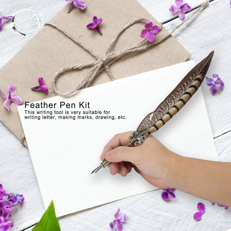 Pen Set, European Style Dip Pen Vintage Calligraphy Quill for