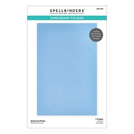SPELLBINDERS PAPERCRAFTS, INC Embossing Folder Diamond PL, Semi-Opaque White