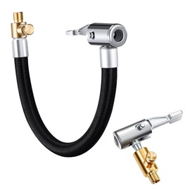 KEWAYO 60cm Car Tire Air Inflator Hose Adapter, with 1pc Portable Inflatable Pump Connector, Locking Air Chuck Quick Connect and Release, for Car Motorcycle Bike