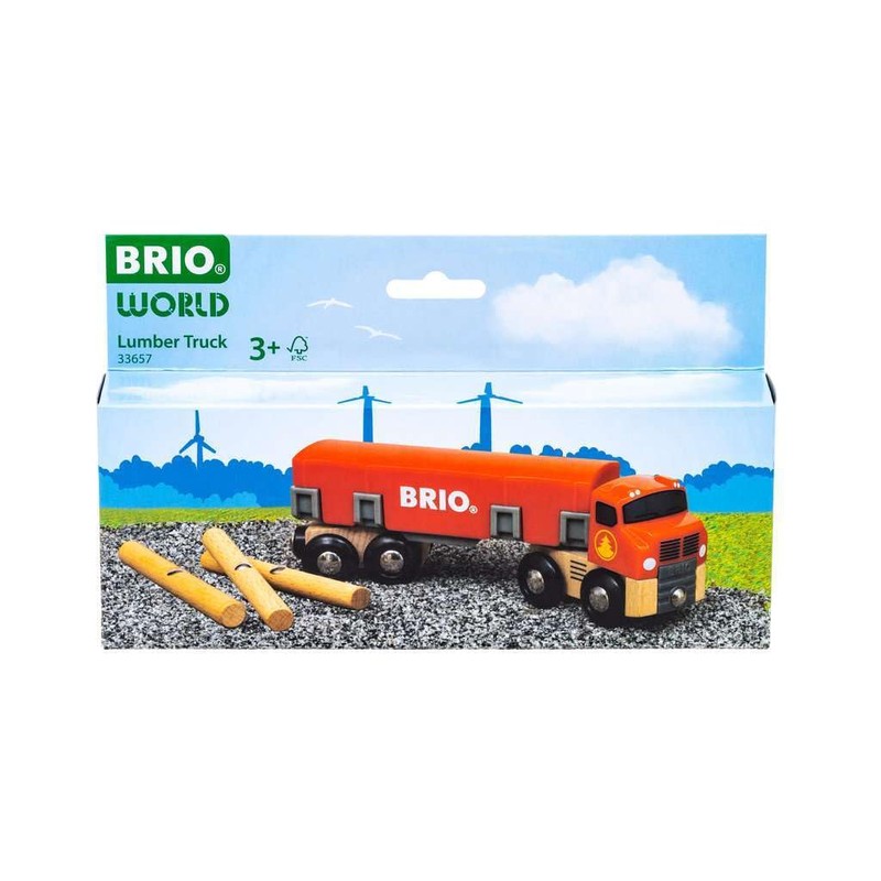 BRIO WORLD Lumber Truck [Wooden Rail Toy] 33657