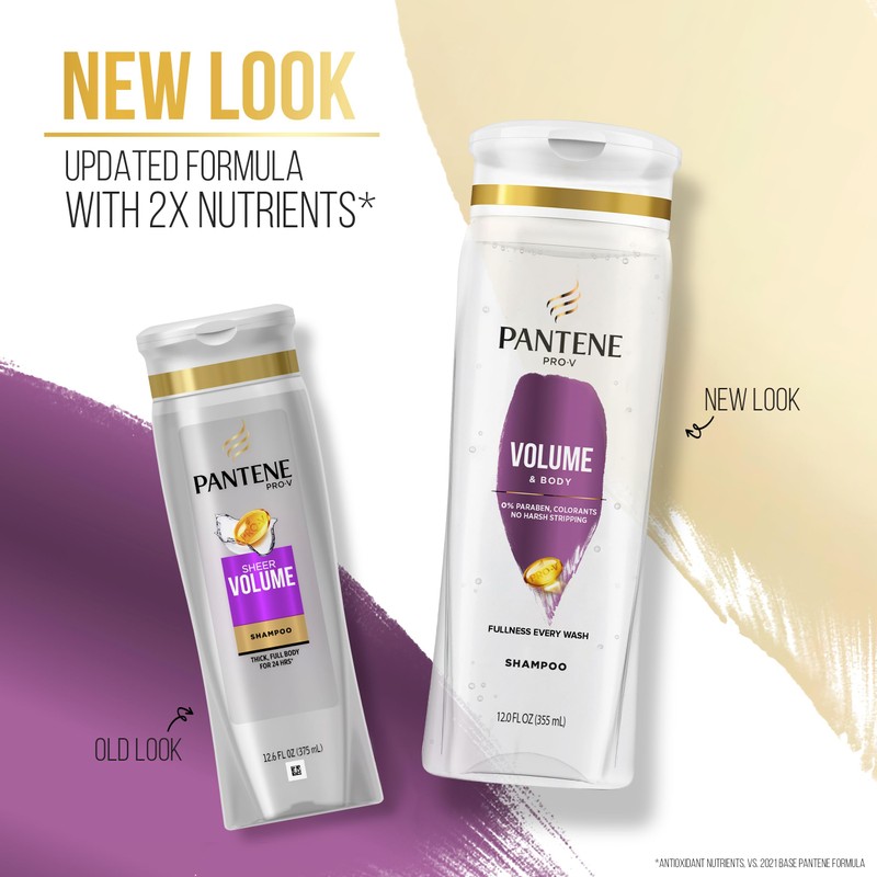 Pantene Shampoo and Conditioner Set for Fine Hair, Volume &
