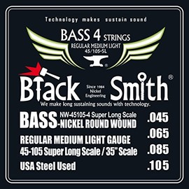 Smith 45-105 35 Black"Electric Bass Strings Set of 4