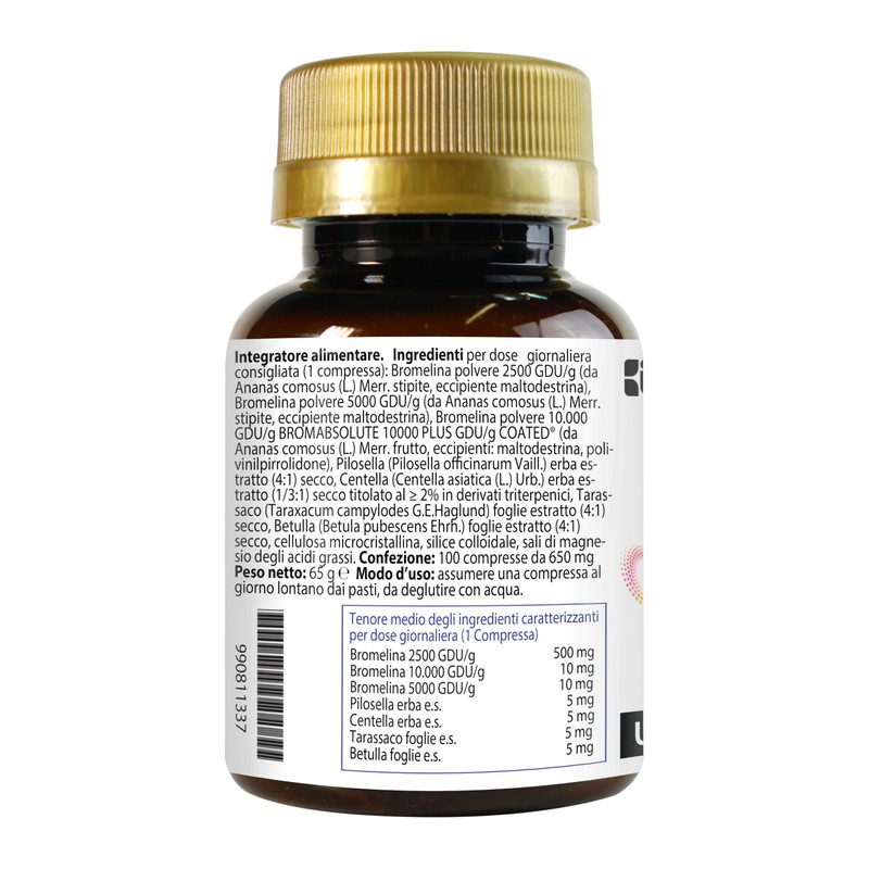BROMELINA 10.000 GDU/g GASTROPROTETTA CON BROMELINA 5000 GDU/g CENTELLA PILOSELLA
