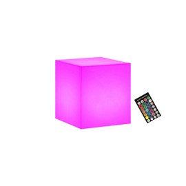 RKDTX 4-Inch LED Cube Light with Remote, 16 Colors and 4 Light Modes, IP68 Waterproof, Dimmable & Timer, USB Rechargeable for Home,Pool, Party, Holiday, Christmas Decor