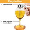 Honey Dispenser No Drip Glass 8 oz with Plastic Top,