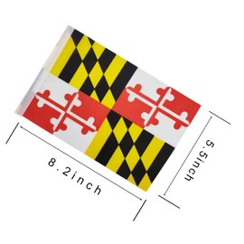GentleGirl American USA Maryland Flags Banner String Small Mini US Maryland State Pennant Hangings Flag,U.S. States Party Outdoor Yard Decorative(100 Feet 76 Flag)