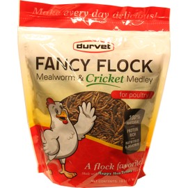 Durvet Fancy Flock Mealworm and Cricket 16OZ, Model Number: 698977