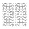 Pack of 60 Christmas Baubles Hooks Chrome Silver Christmas Tree