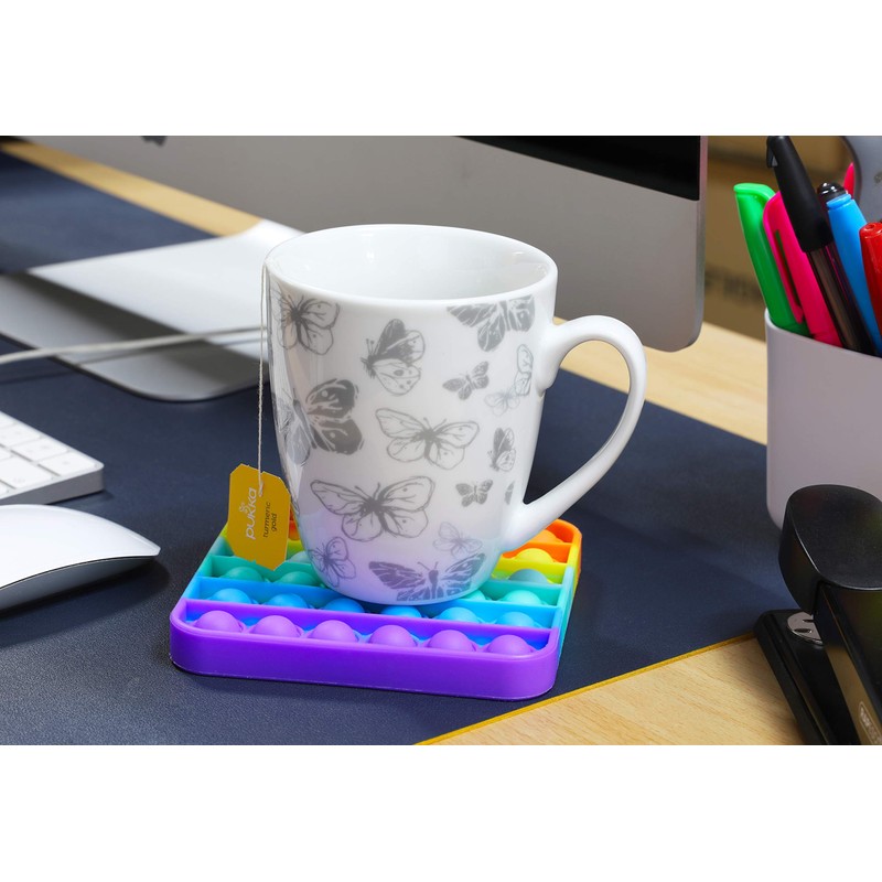 Toyland® Push Bubble Pop Bubble Sensory Fidget Toy (Rainbow Square)