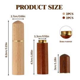 4 Pcs Portable Wooden Sewing Box, Versatile Wood Box Holder for Needles, Storage Embroidery Needle Hand Crafts Knitting Tool, Toothpick and Bead Storage