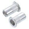 sourcing map #10-24 Rivet Nuts Aluminium Alloy Knurled Flat Head