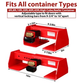 Leinuosen Shipping Container Lock Heavy Duty Equipment Door Lock Powder Cargo Coated Steel Semi Truck Accessories and Trailer Security