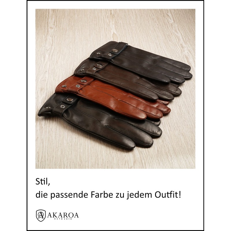AKAROA ESTD 2019 Men’s RON Italian Sheepskin Leather Gloves with