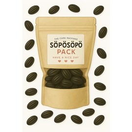 SÖPÖSÖPÖ Scandinavian Treat Pack – Tyrkisk Peber Original Salty Licorice – 150g Nordic Candy Bag – Strong Salmiakki Flavor – Vegan Soposopo
