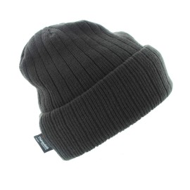 Milani Thinsulate 40 Gram Insulated Winter Beanie Hat (Solid Charcoal Grey)