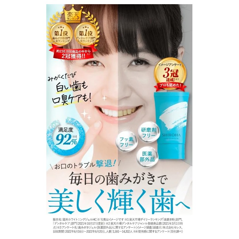 FUMENT SHIROHA Whitening Gel 2.8 oz (80 g) Whitening Gel