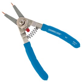 Channellock Snap Ring Plier 927 - Precision Circlip Retaining Ring Pliers, 5 Tips, Made in USA - 8-Inch