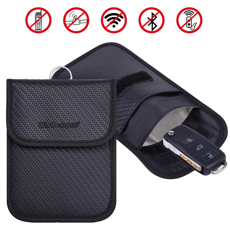 Wisdompro Faraday Bag for Key Fob, 2 Pack WP4697 RFID