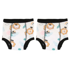 Baby Cotton Training Pants Strong Absorbent Cotton Unisex Toddler Potty Training UnderwearBlack Rainbow 1T