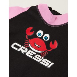 Cressi Unisex Baby Smoby Shorty Wetsuit 2mm for Kids Black/Pink, 8/9 Years