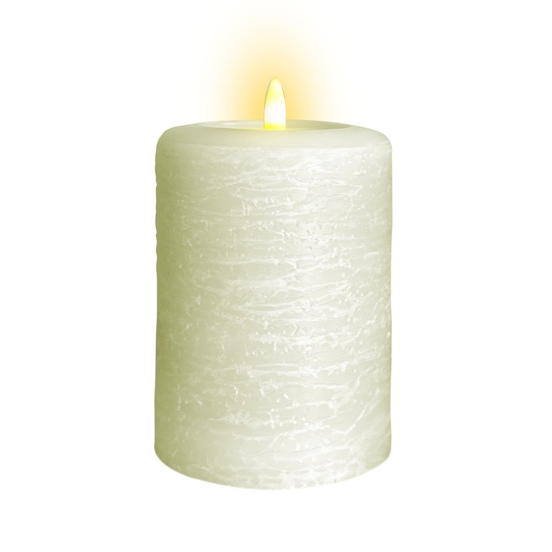 LumiPur Signature Natural Glow Flickering Flameless LED Wax Pillar Candle