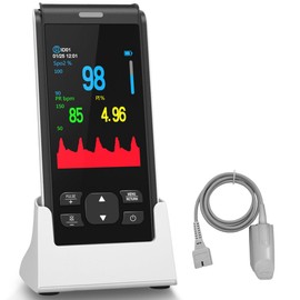 HealthTree Rechargeable Fingertip Pulse Oximeter, Handheld Blood Oxygen Saturation Monitor with SpO2 & Pulse Rate, Portable Finger Oxygen Meter for Adults