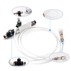 SRJQXH Pneumatic Vacuum Generator Manipulator Suit, with Silencer, PU Pneumatic Hose, Pneumatic Suction Cup, 1/4 Inch Pneumatic Connector, Valve Accessories for DIY Pneumatic Mechanical System