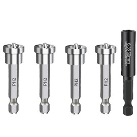 5 pcs Set Premium Magnetic Drywall Screw for Plasterboard Sheetrock Screw Hex Shank Positioning Bit Batch Head (Christmas Gifts for Husband)